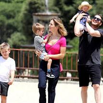Michael Buble with his wife & kids