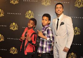Christian Combs with his brothers