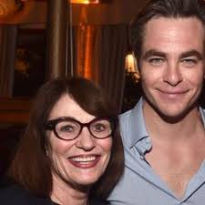 Chris Pine with his mother