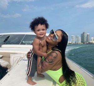 Ariana Fletcher with her son