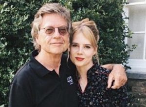 Lucy Boynton with her father