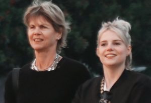 Lucy Boynton with her mother
