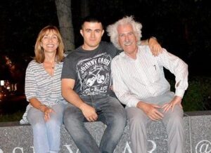 Lex Fridman with his parents