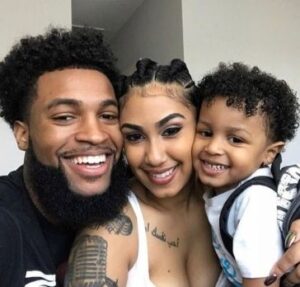 Queen Naija with her ex-husband & son