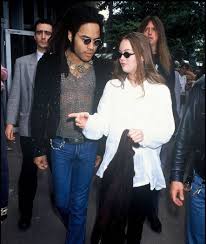 Lenny Kravitz with his ex-girlfriend Vanessa