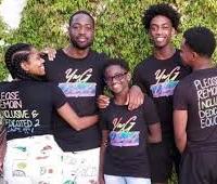 Zion Wade with his father, brothers & sister