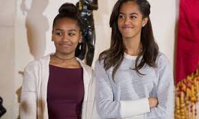 Sasha Obama with her sister