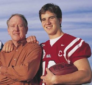 Eli Manning with his father