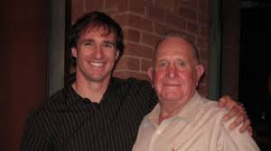 Drew Brees with his father