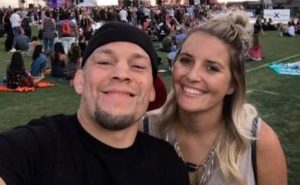 Nate Diaz with his girlfriend