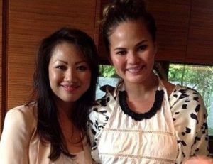 Chrissy Teigen with her sister