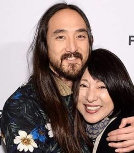 Steve Aoki with his mother