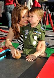 Alyssa Milano with her son