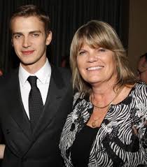 Hayden Christensen with his mother
