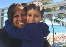 Lisa Salters with her son