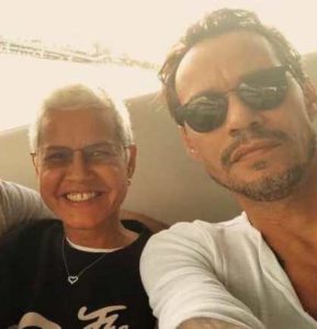 Marc Anthony with his mother