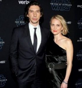 Adam Driver with his wife