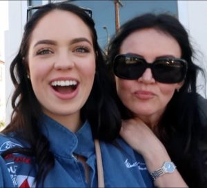 Claudia Sulewski with her mother
