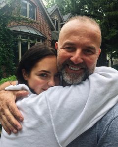 Claudia Sulewski with her father