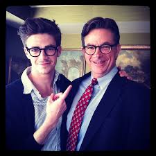 Grant Gustin with his father
