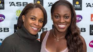 Sloane Stephens with her mother