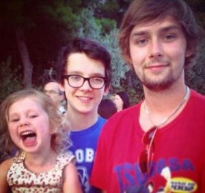 Asa Butterfield with his brother & sister