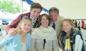 Caspar Jopling with his family