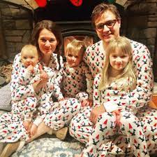 Chris Hayes with his wife & children