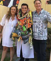 Kalama Epstein with his parents