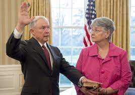 Jeff Sessions with his wife
