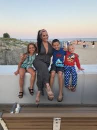 Amy Polinsky with her children