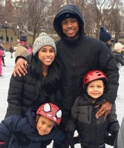 Isaiah Thomas with his wife & sons