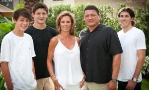 Kelly Orgeron with her husband Edward James & children