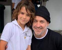 Jason Bleick with his son