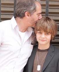 Ty Simpkins with his father