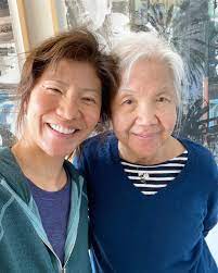 Julie Chen with her mother