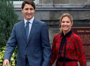 Sophie Grégoire Trudeau with her husband
