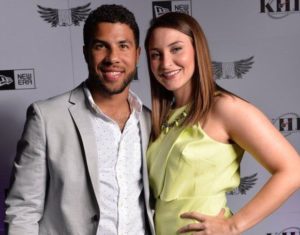Bubba Wallace with his girlfriend