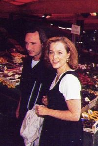 Gillian Anderson with her ex-husband Clyde