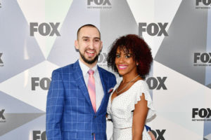 Nick Wright with his wife