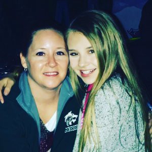 Tegan Marie with her mother