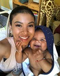 Eniko Parrish with her son