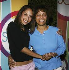 Christel Khalil with her mother