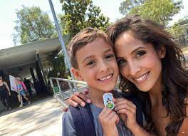 Christel Khalil with her son