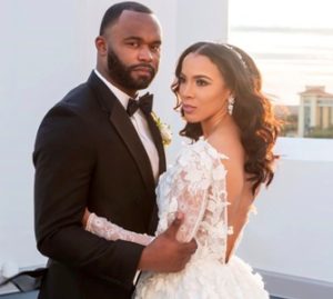 Myron Rolle with his wife