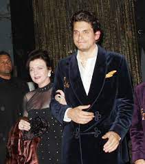 John Mayer with his mother