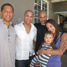Christel Khalil with her brothers