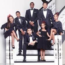 Sean Combs with his children