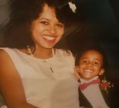 Marques Houston with his mother