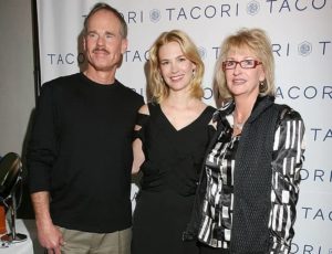 January Jones with her parents